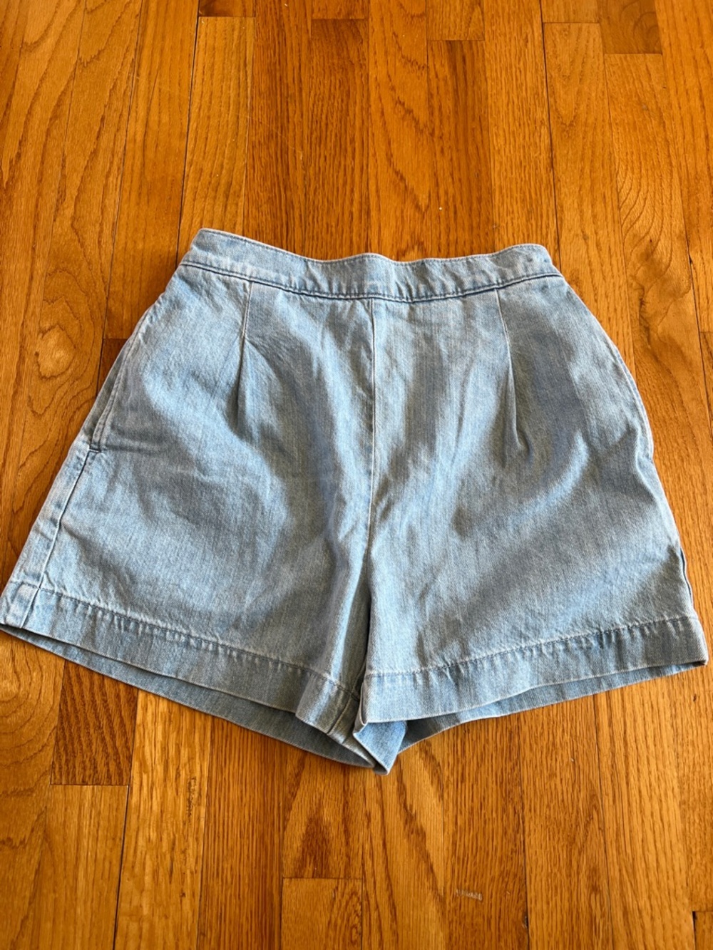 Madewell Light Blue High-Waist Denim Shorts